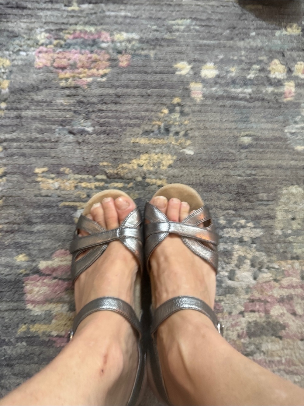 Dansko Women's Metallic Crisscross Ankle-Strap Sandals - Silver